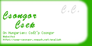 csongor csep business card